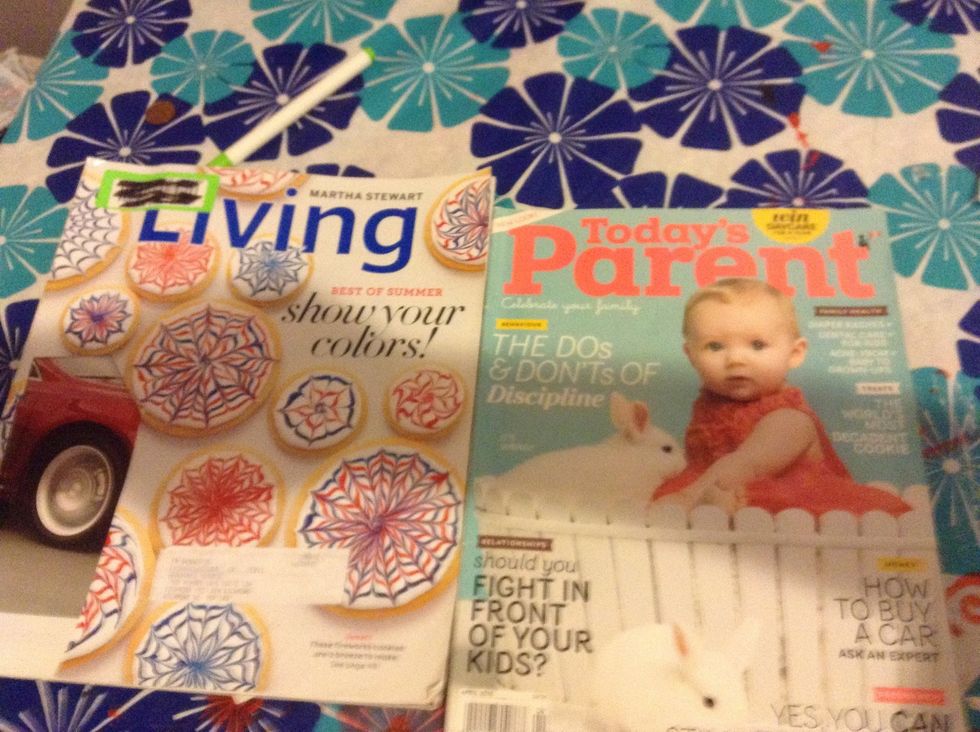 I got 2 old magazines from my mom to cut out!