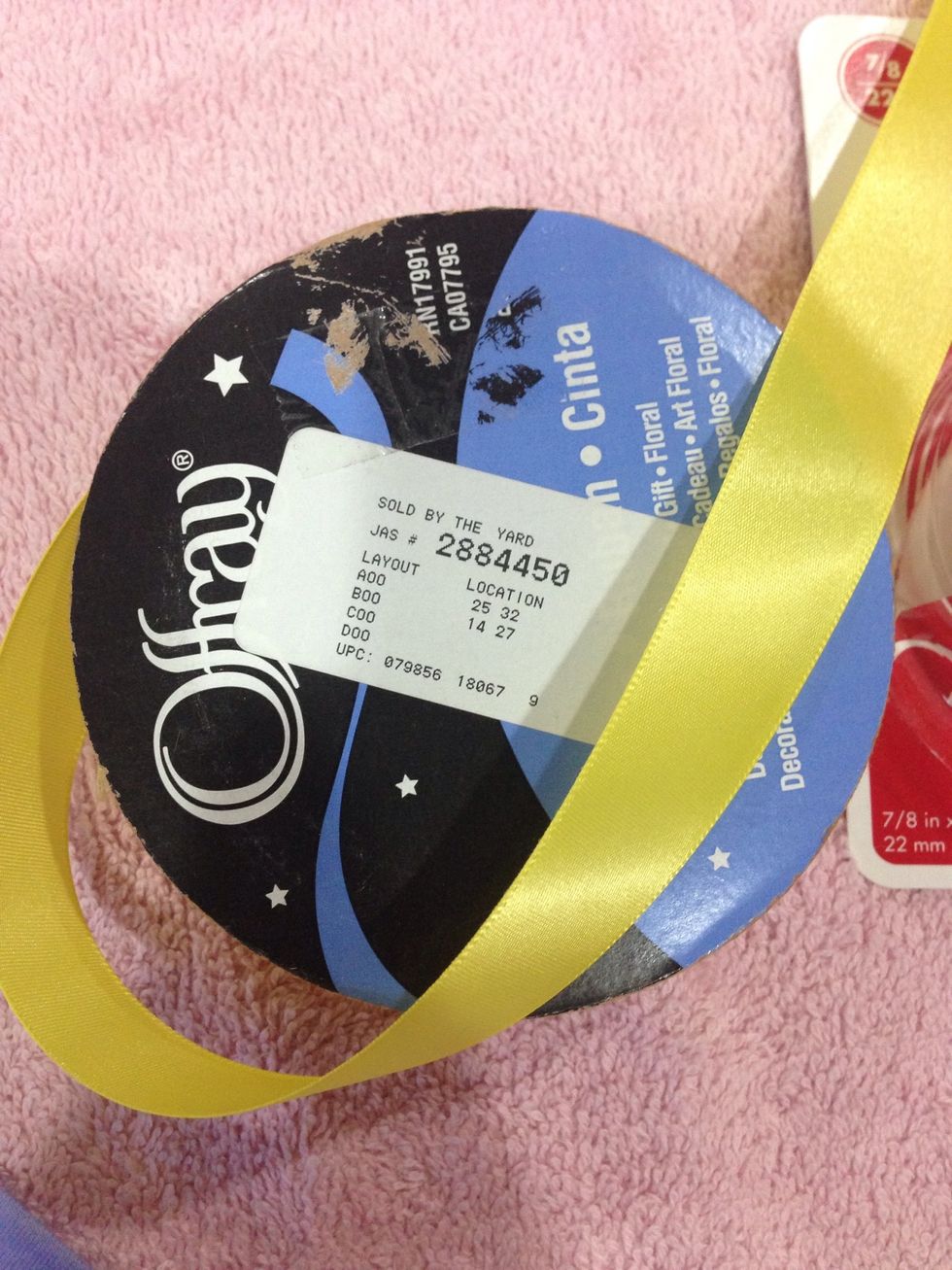 I got a ribbon 7/8 inches wide.