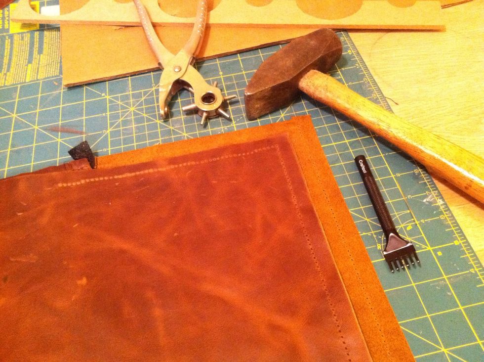 I got mine at the local Tandy leather shop. I think this leather was actually scraps from a seat cover. Its not to strong, its flimsy. But we will Reinforce it.