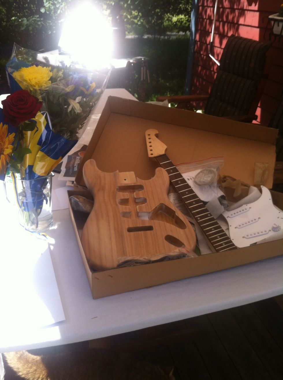 I got this lovely stratocoaster kit from my dad when I started my summer vacation as a summer project. I love you dad.