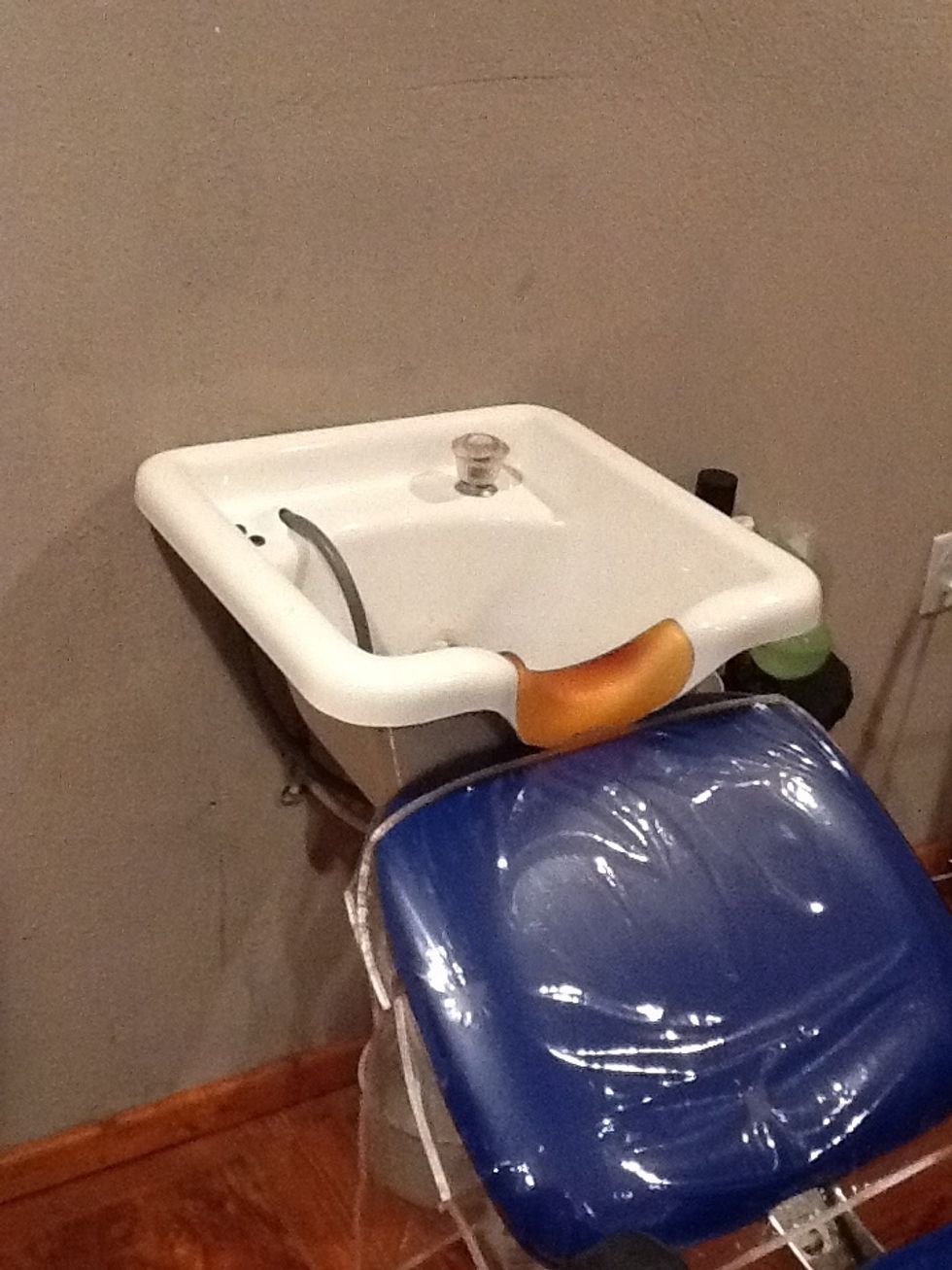 I got this shampoo bowl as a graduation gift from my mom 17yrs ago. I'll tell you, the plastic ones are the way to go. Very easy to install and move. The chair is a styling chair (beauty school dive)
