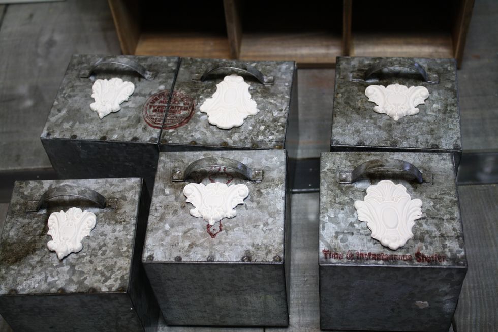 I grabbed 2 of each mold and played around with the placement I wanted. The molds IOD designed are so ornate and gorgeous! You can see all the detail here.