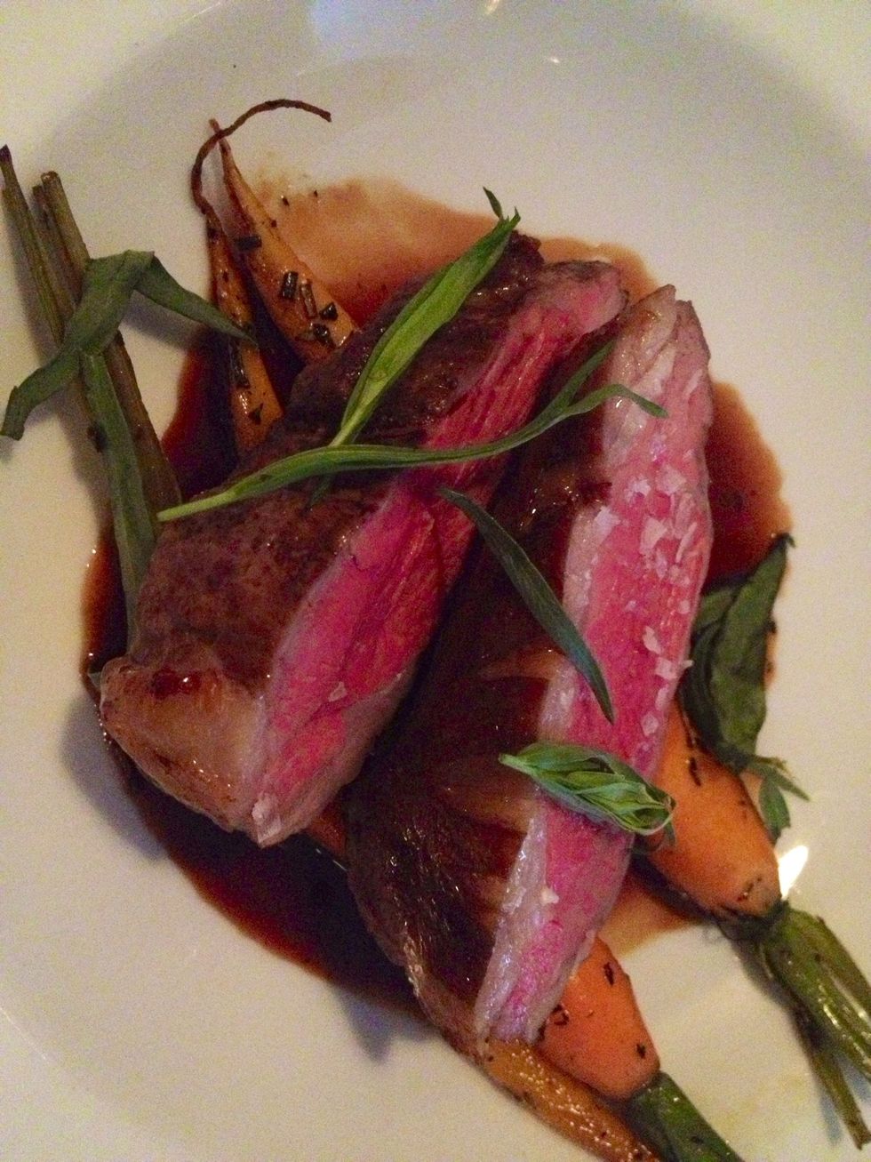 I had a delicious piece of lamb.