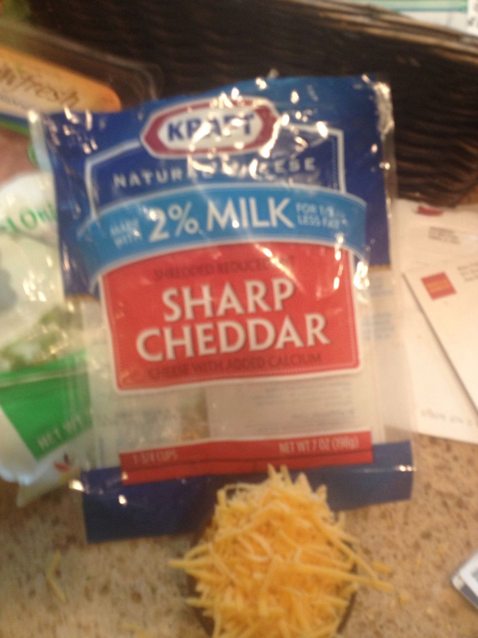 I had a half cup of leftover cheddar to throw in