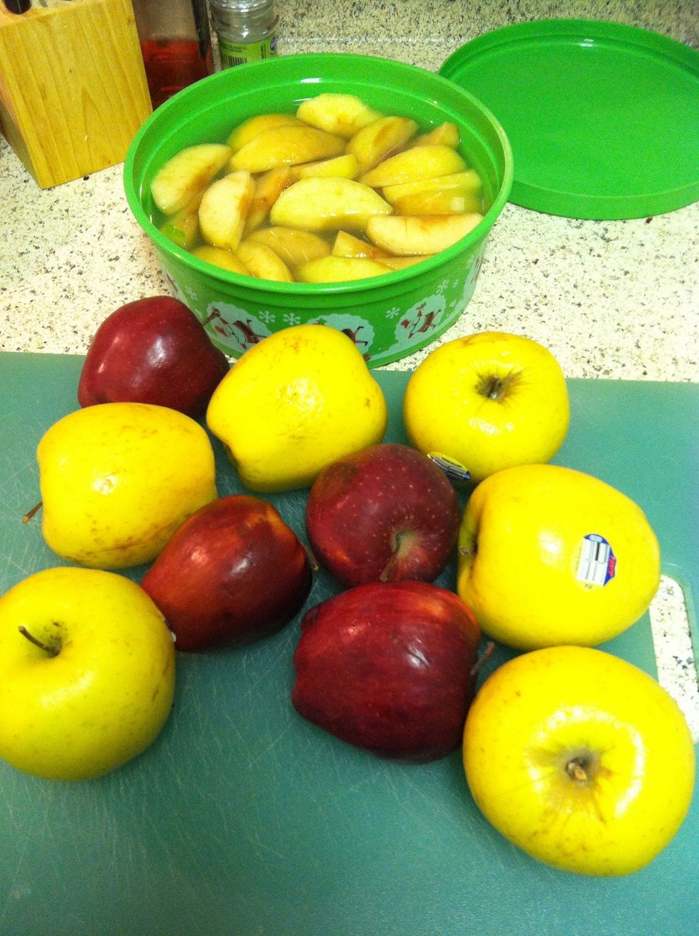 I had a ton of apples. There were about 700 snapguide recipes I wanted to make, so I bought a boatload of apples, time got away from me and now I'm stuck with 13 apples that just don't look great..