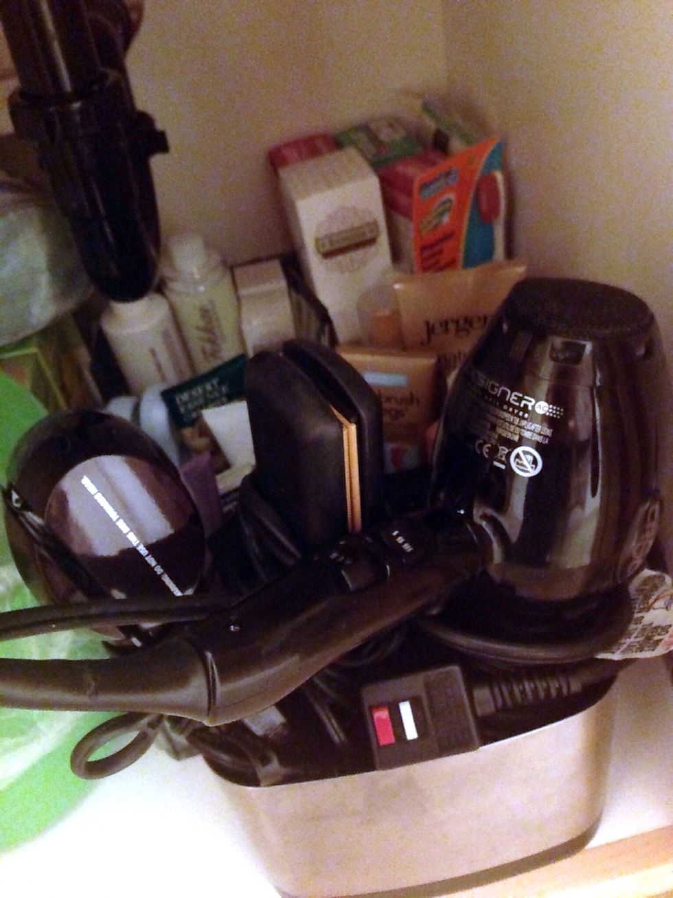 I had an extra space for my hair tools as well...yay