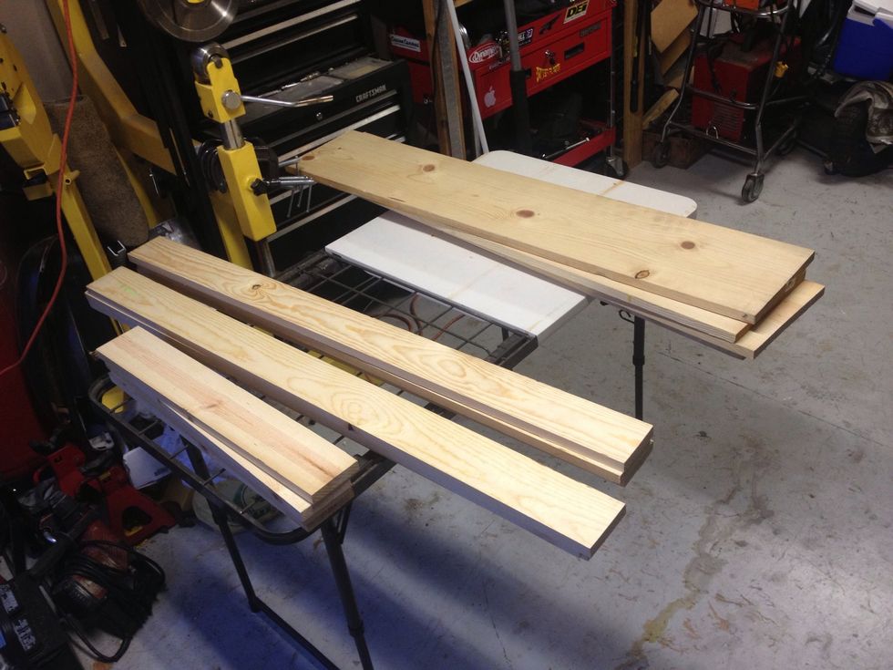 I had the hardware store cut my boards 4' for the long ones and 2' for the short ones