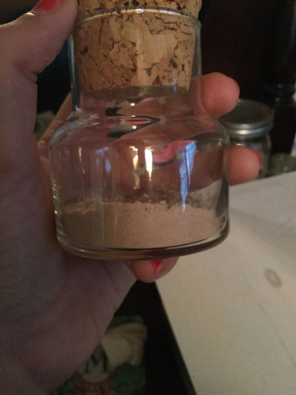 (I had to add a tiny pinch of arrowroot powder to lighten it a little, otherwise it was too dark.) test it on your wrist and on your face. Then I made the same mixture about 5 more times added 1 more