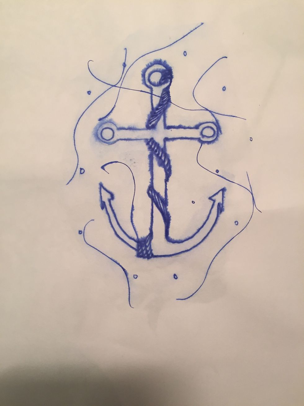 I had to change my pen a few minutes in because I ran out of ink. Here's another drawing I did all with the Pilot v7 pen.