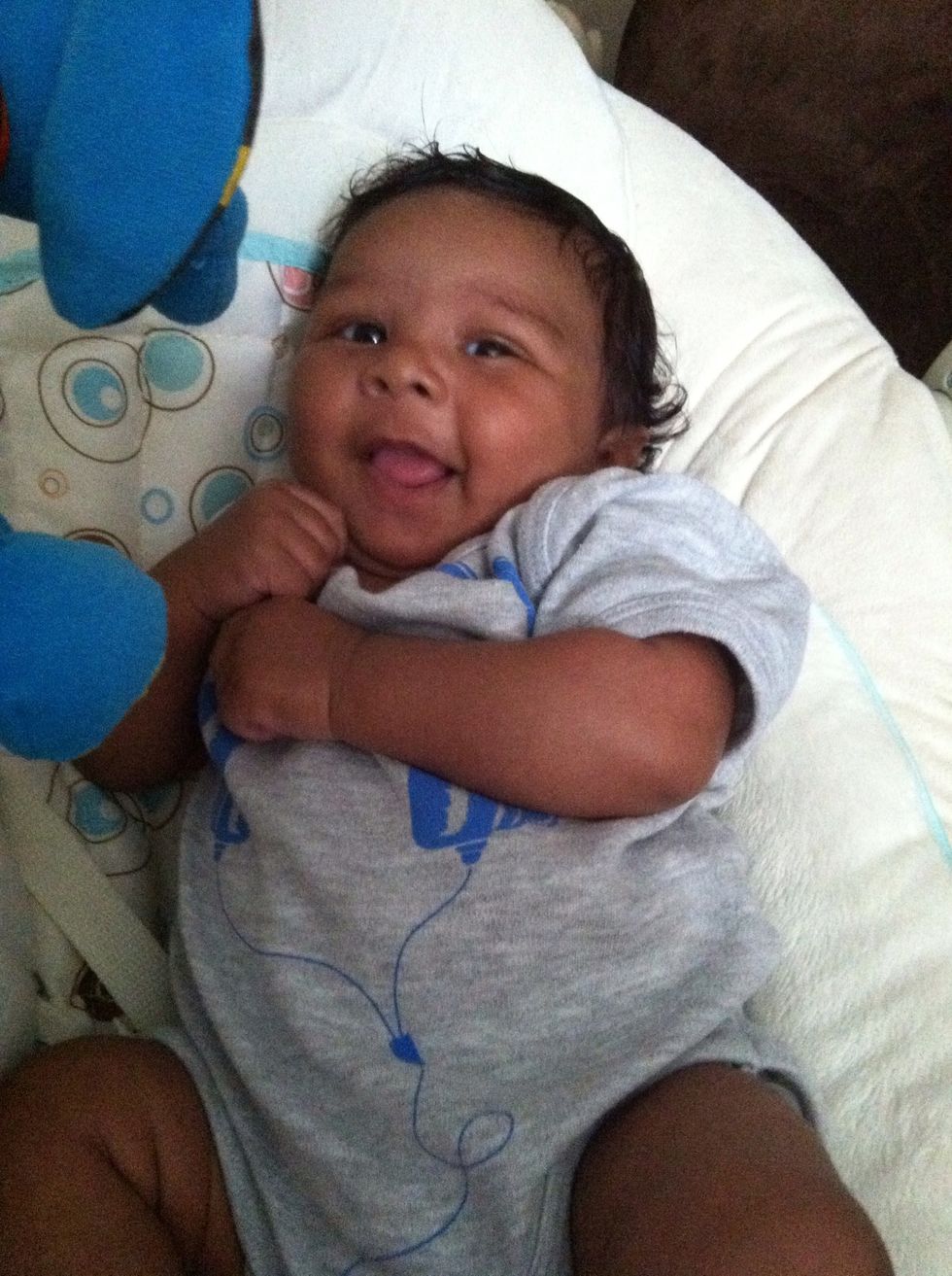 I had to play with my baby. He can't have any tart.