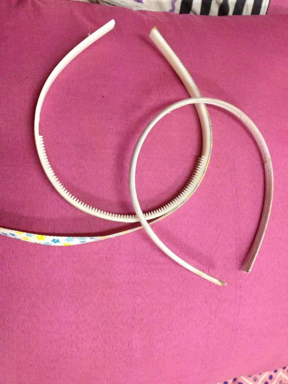 I have a few bands..one of them is broken the plastic strip stuck on it came off and the satin one was originally white which looks beige now It got old and very dirty..I was gonna throw them away