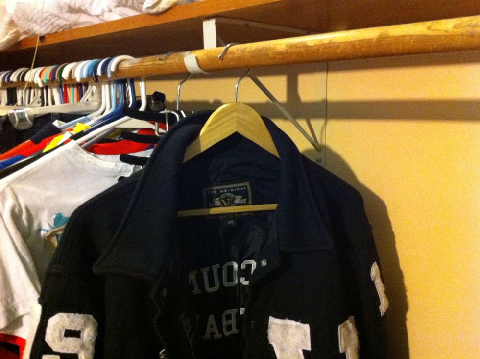 I have a few of these nice wooden ones that we use for heavy things like coats. They won't break from the weight of the clothes and they keep the shape of the clothes shoulder nice.