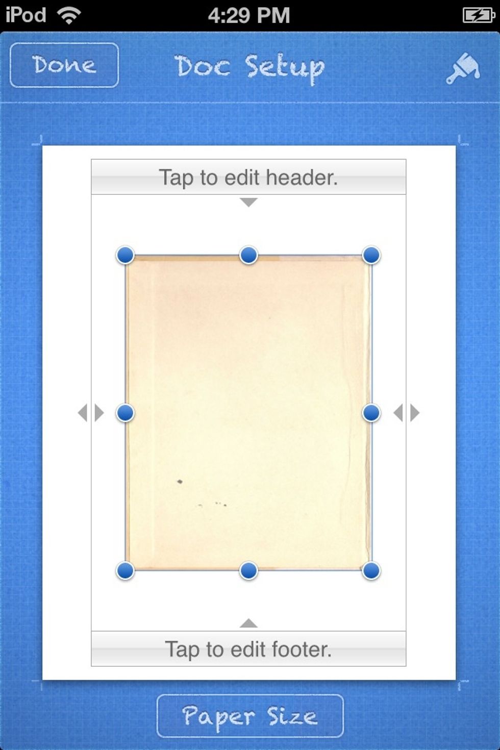 I have a picture of an EMPTY BOOK PAGE. Resize it.