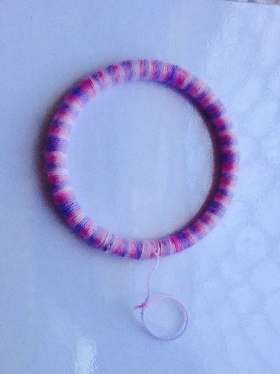 I have finished wrapping it, and tie the end off. It took me no longer than 20min to wrap.