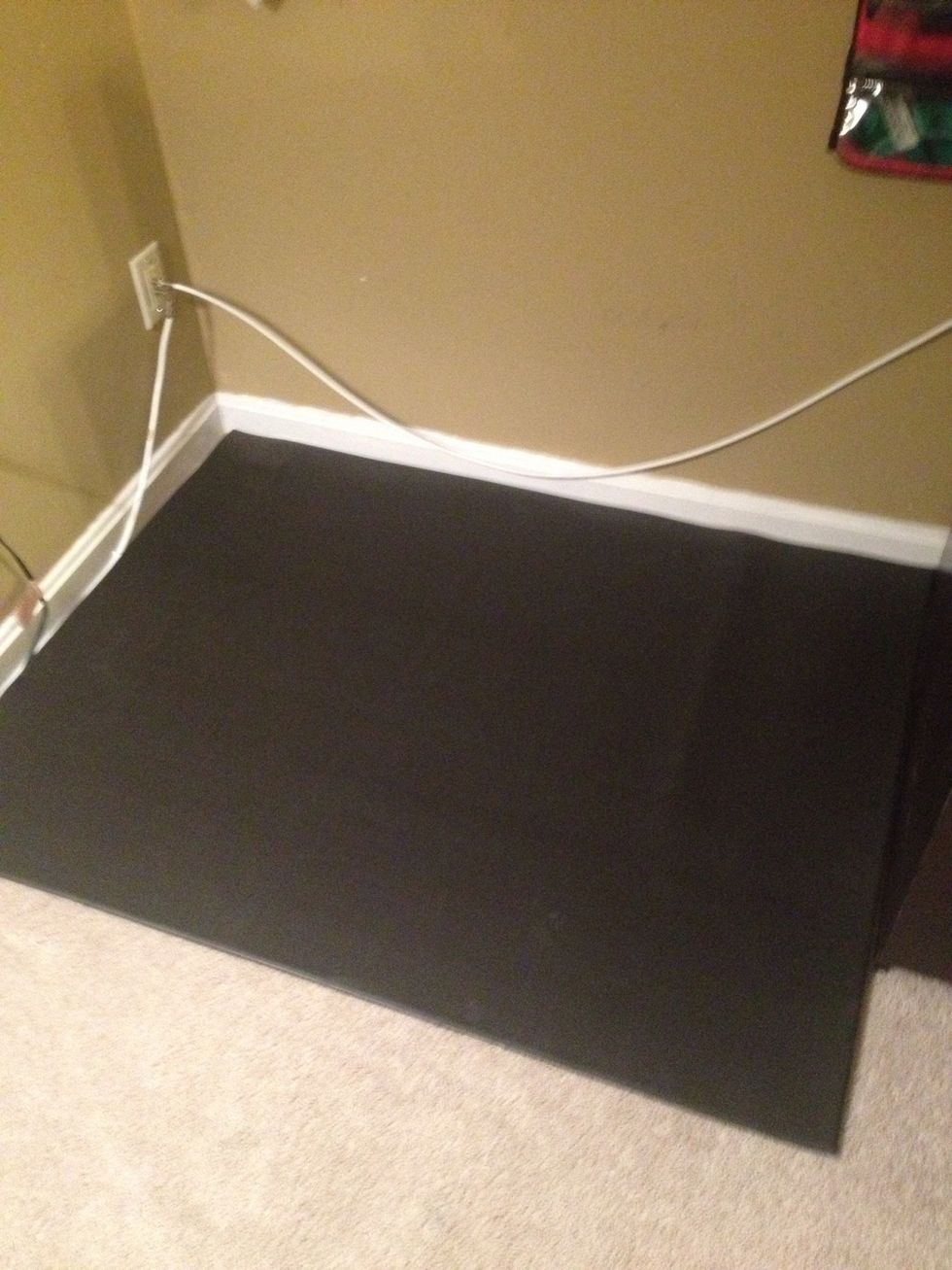 I have laid this mat, it's to protect the floor from the bike