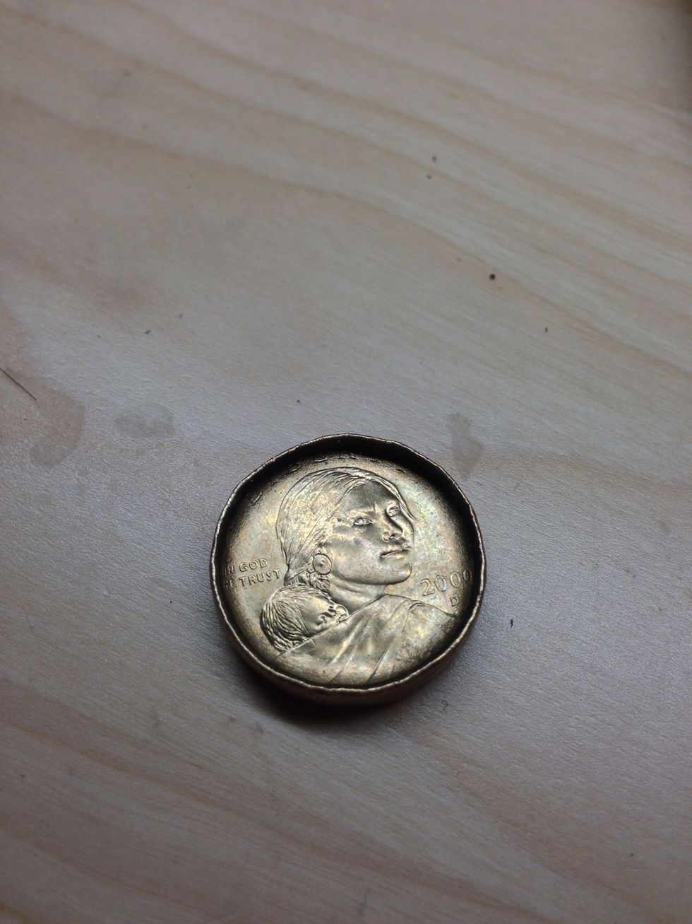 I have made a couple rings now with this general method. It's up to you to tweak my method according to what type of coin, sizing and etc. right now I am trying with a gold dollar coin