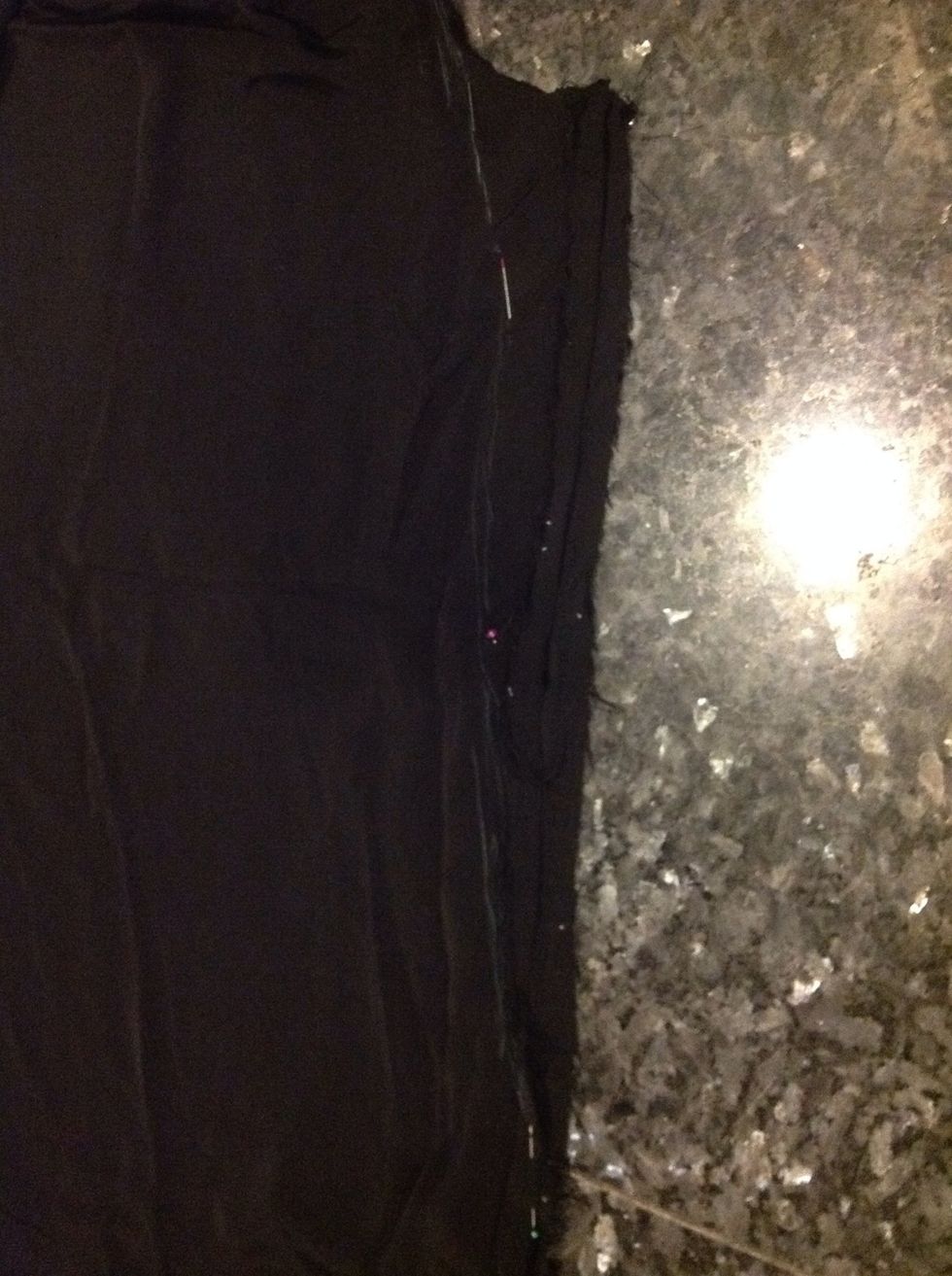 I have marked it with chalk and pins.