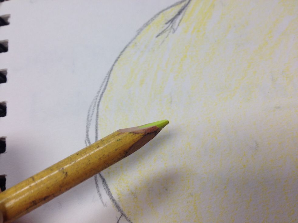 I have sharpened my pencil with a flat spot. Along with a circular stroke, it makes it easier to get a smooth color application