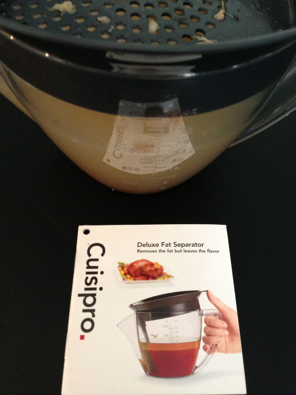 I have this gadget to separate fat from the broth. I thought it will b fun to show you