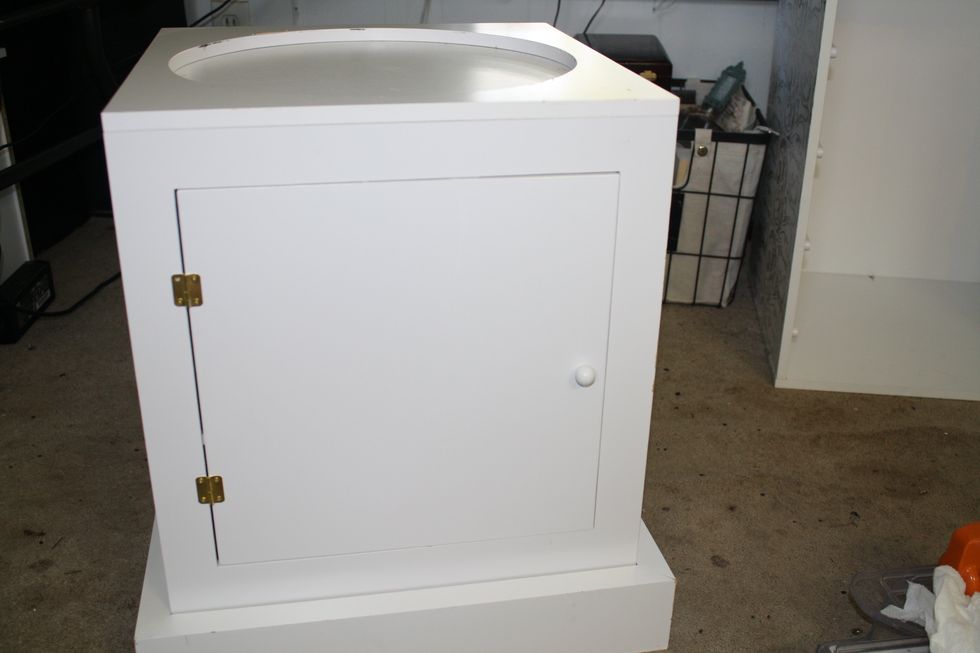 I have this Plain White unit in my craft room that just didn't match my industrial chic feel. Time to spruce it up! I cleaned it thoroughly and prepared to use the IOD Decor Transfers