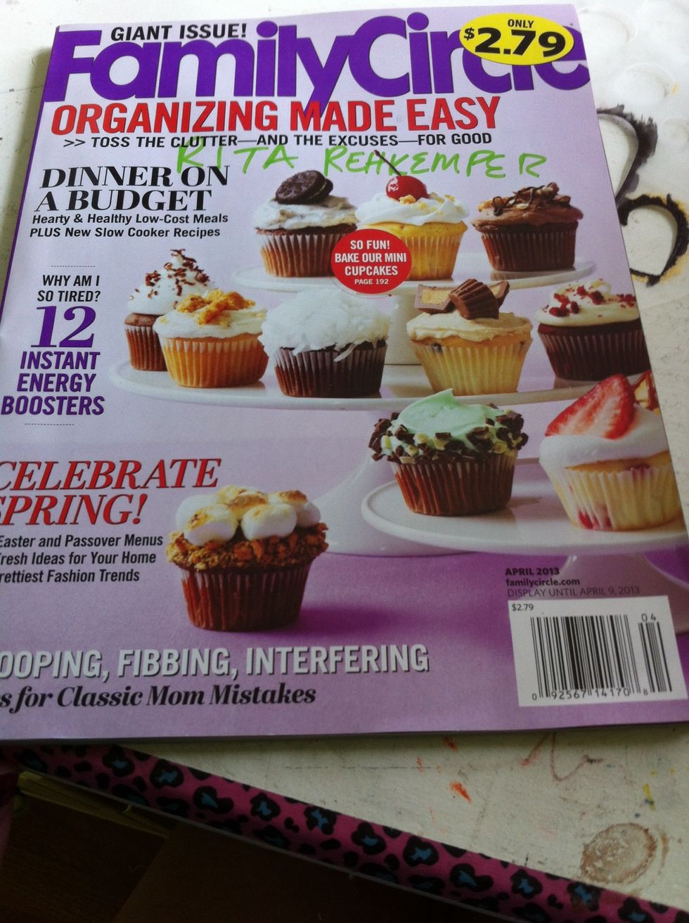 I have this really cute magazine that I'm going to cut pictures out of