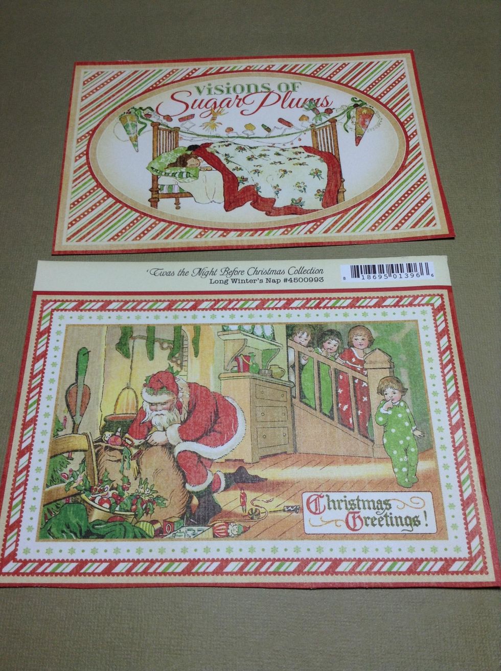 I have used this paper for to make my card. Twas the Night Before Christmas  "Long Winter's Nap"