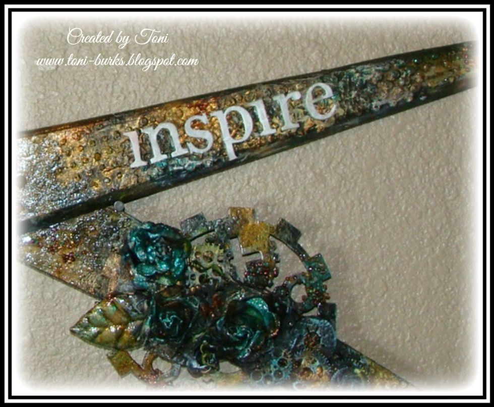 I hope this has inspired you to take an inexpensive wood piece and make it a one of a kind decoration for your craft area.