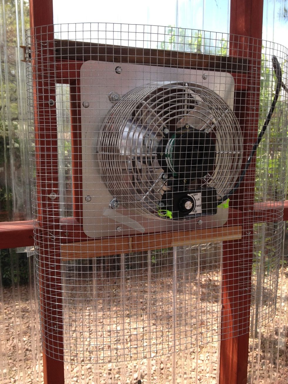 I installed an exhaust fan and encased it for safety. We have a 7 year old grand daughter.