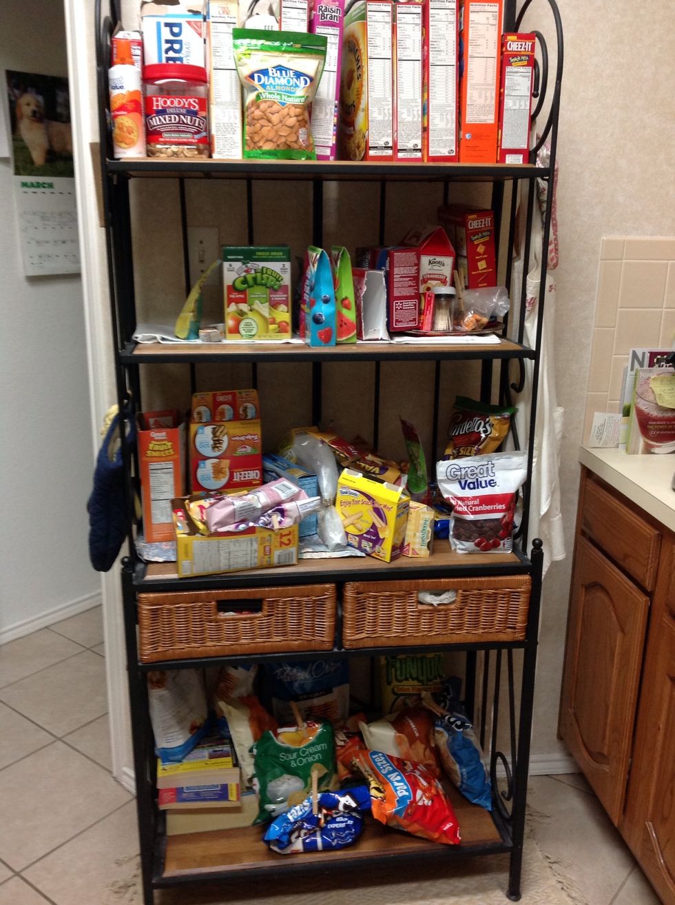 I just have so much junk food in my house. (This is only one corner of my kitchen.)