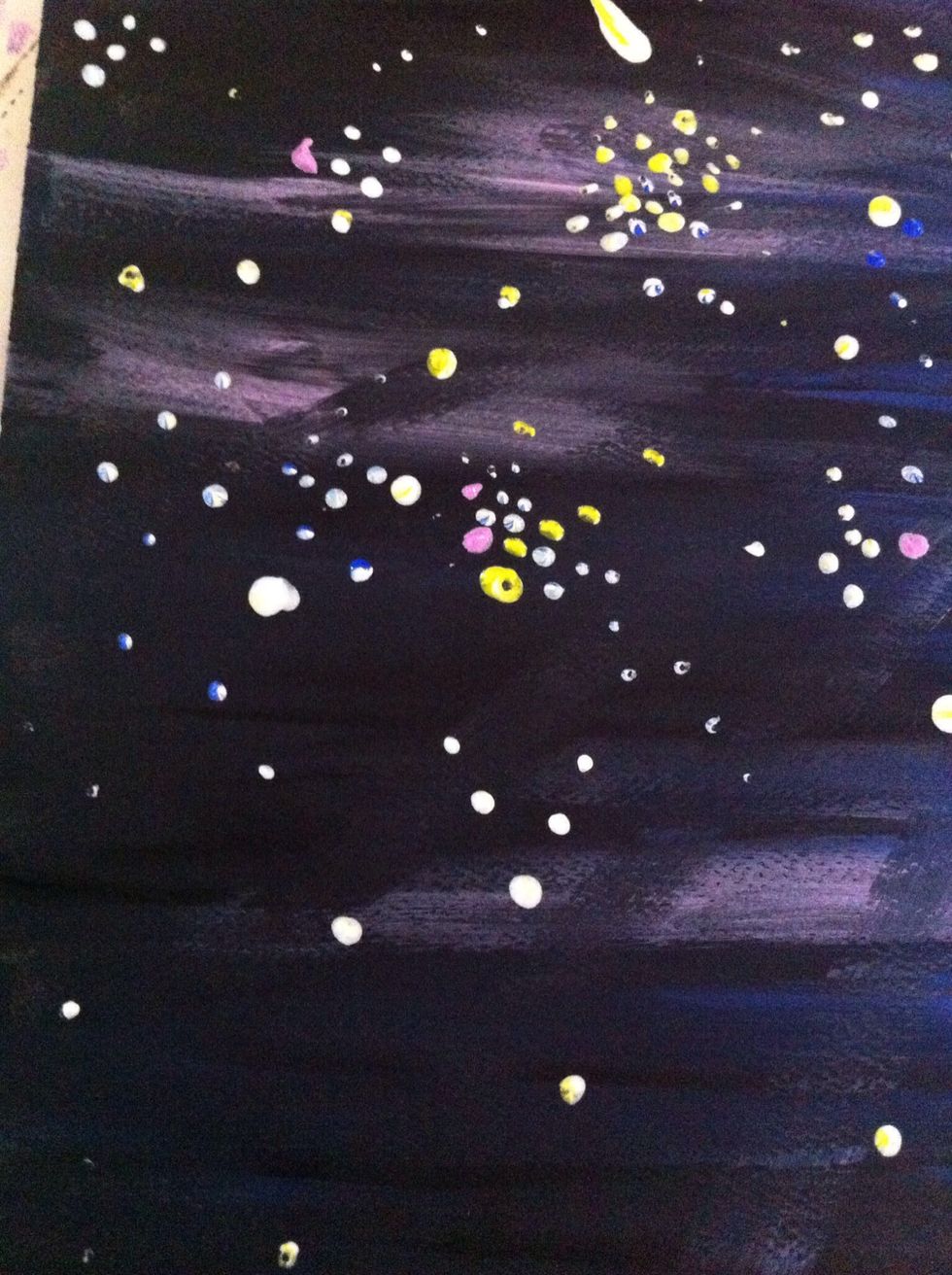 I kept adding texture to the background as I went along.