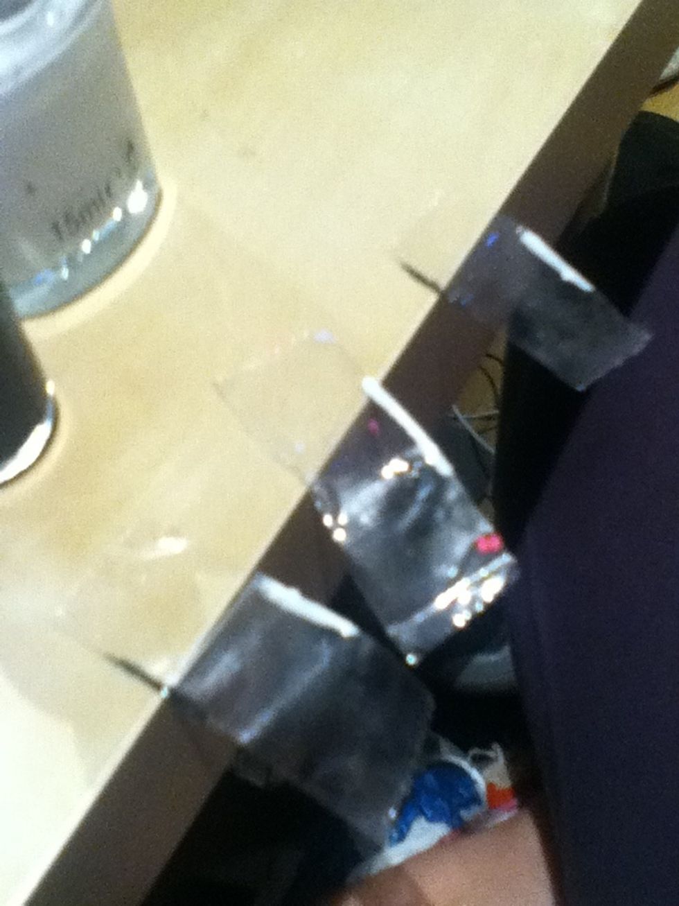 I kept the tape on the side of my desk and just used either side for the different colours so I wouldn't get confused