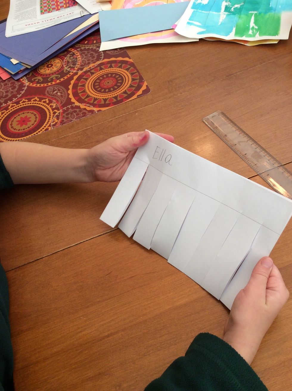 I know that I am done cutting when I have 8 parts.