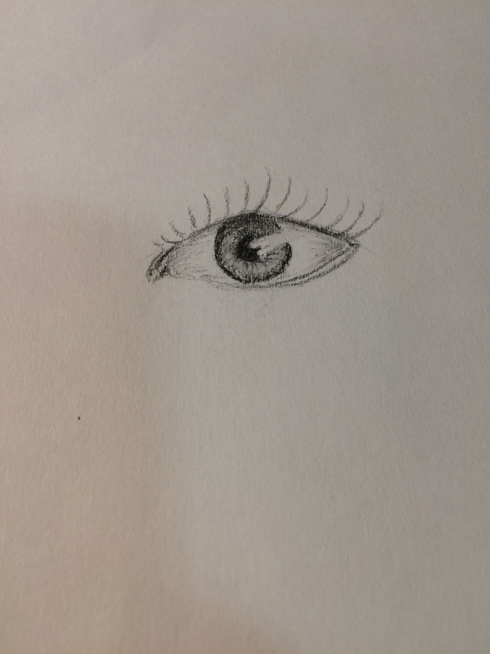 I know this looks ridiculous, but I want you to put a few more of the eyelashes in between the big eyelashes you already made