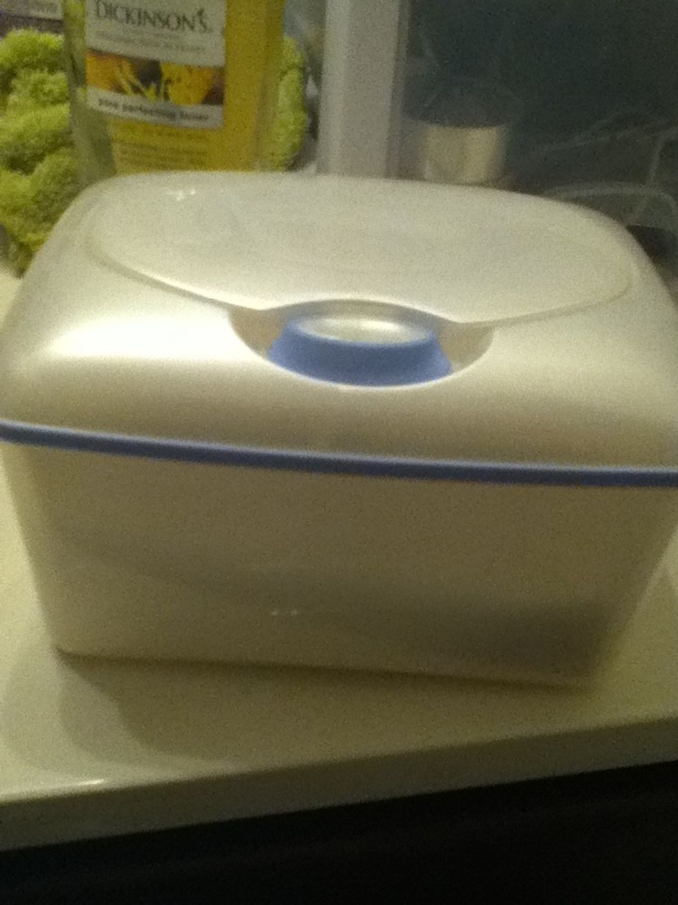 I know what your thinking baby wipes lol but nope I have some facial clothes in here when your short on time just grab ones of these