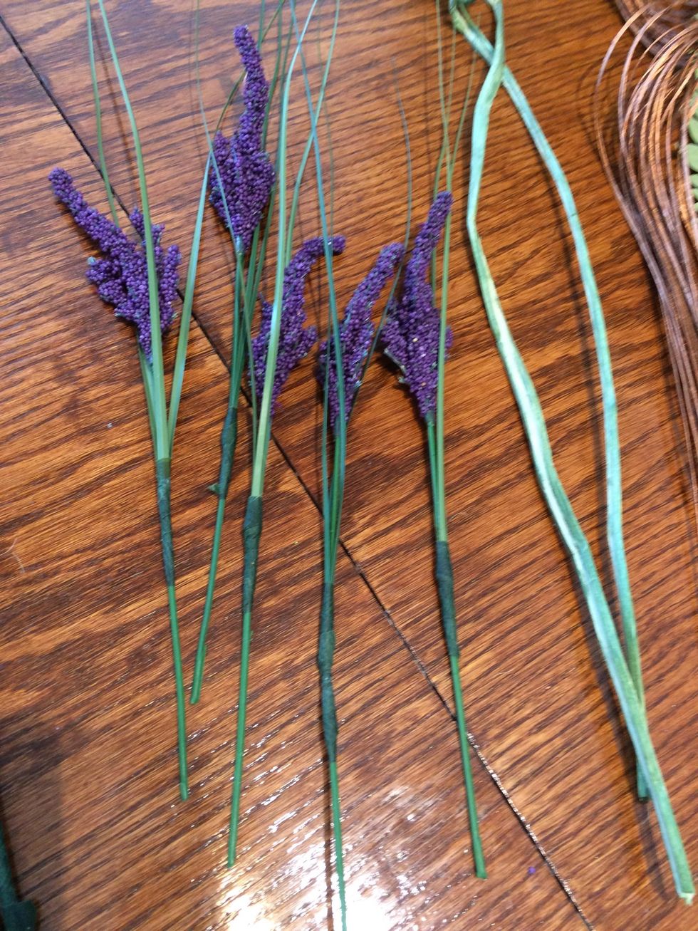 I left he bottom of the stems bare.
