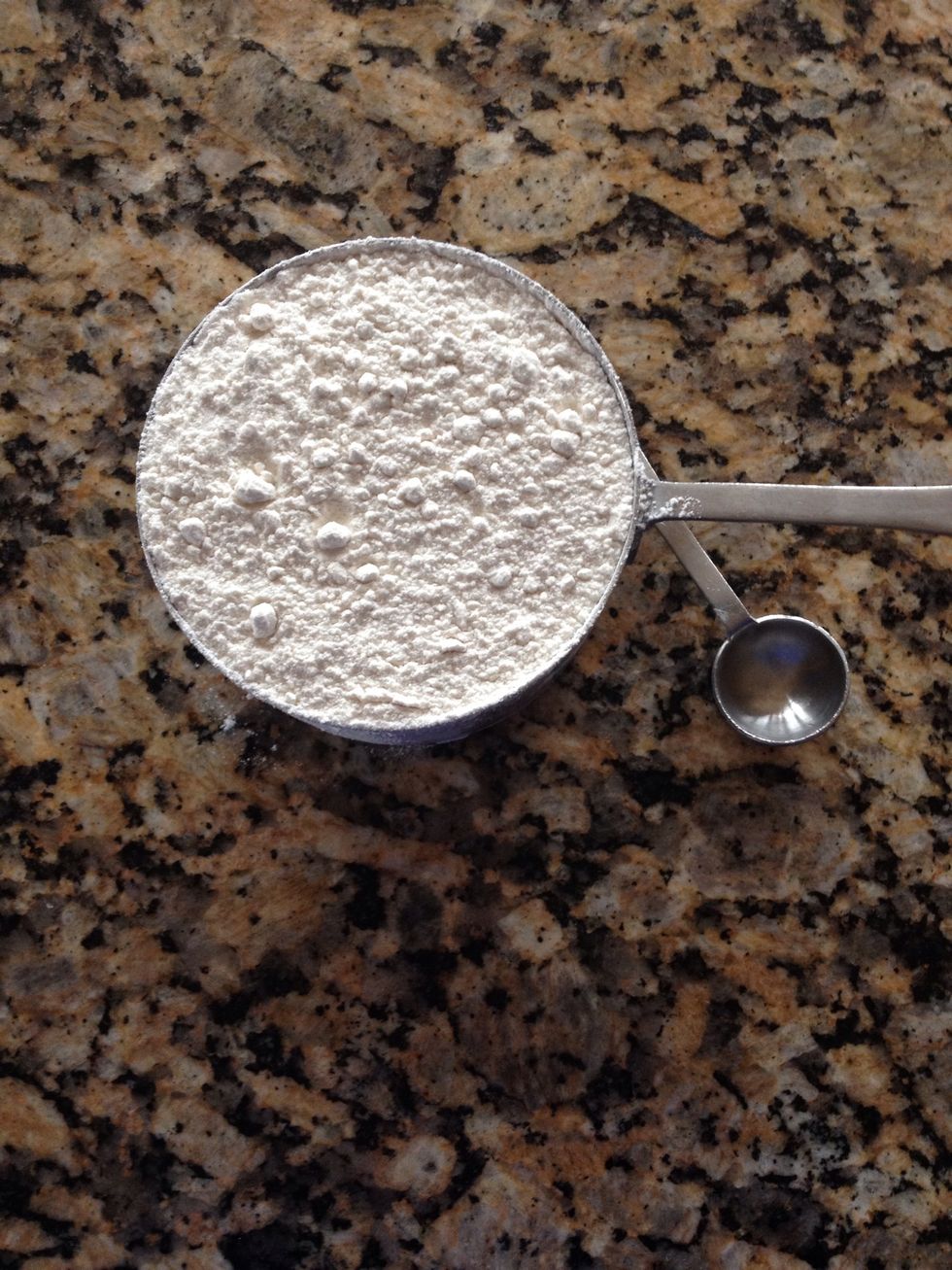 I let that cream for about 5 minutes. Then add: 2 cups flour, 1 tsp salt and 1 tsp baking soda