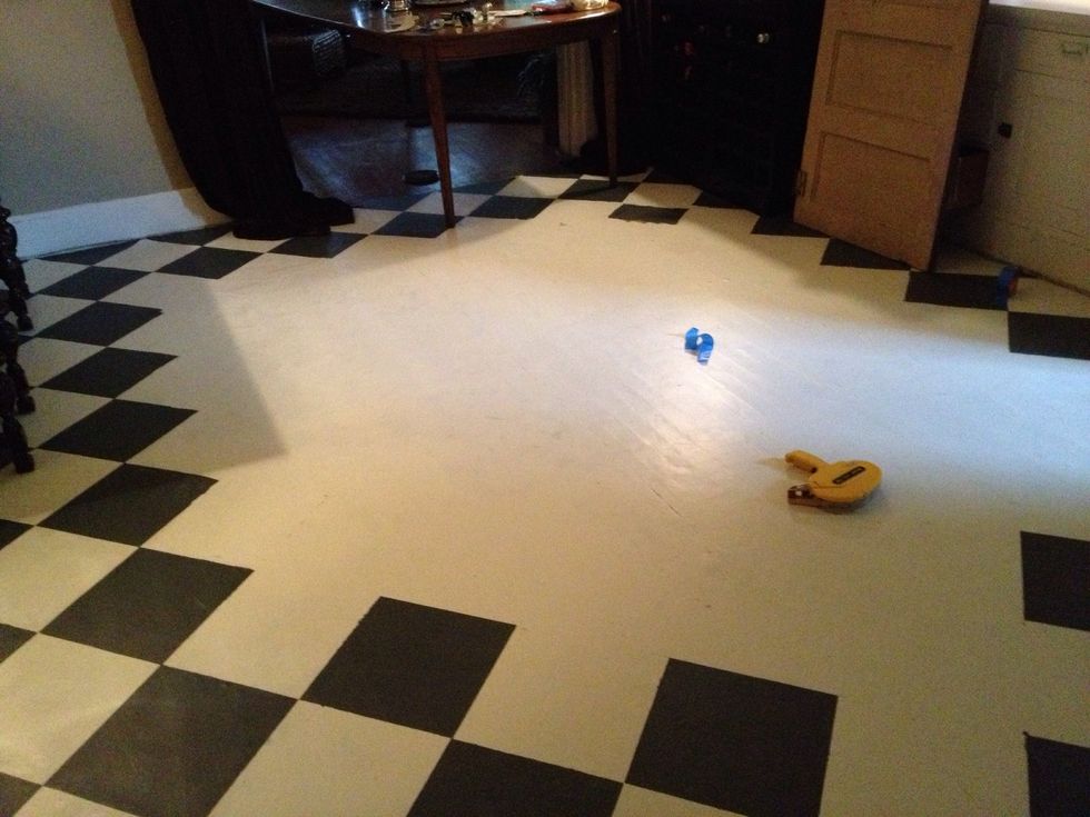 I let this outer area dry for a day or so.