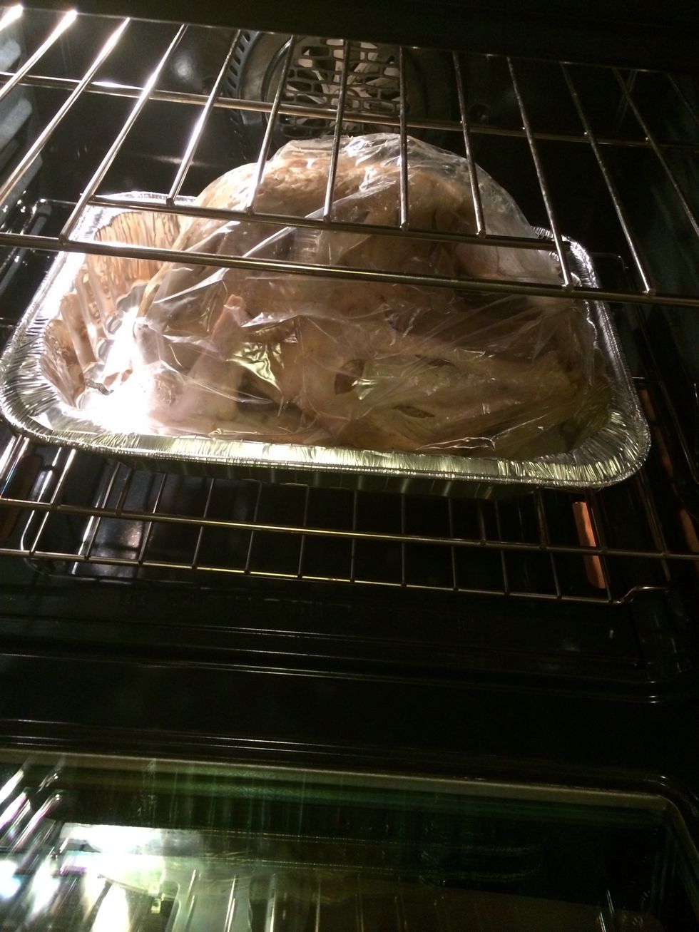 I like cooking my turkey in a plastic oven bag, it keeps it moist and juicy. You should try it once, you might not ever cook turkey w/o it ever again\ud83d\ude1c. It's quick too. Mine will cook for 3 1/2 hrs