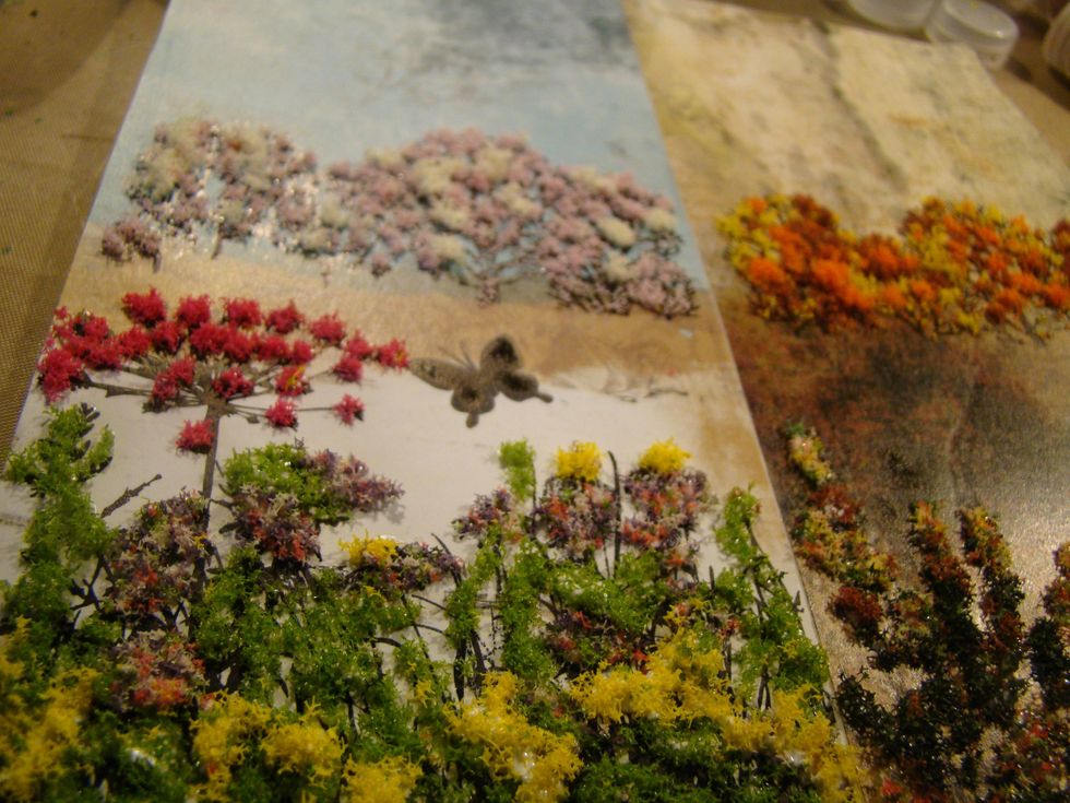 I like Flower Soft because it still allows you to see the stamped image in the background for depth. Wonderful texture. Make sure to dry completely.