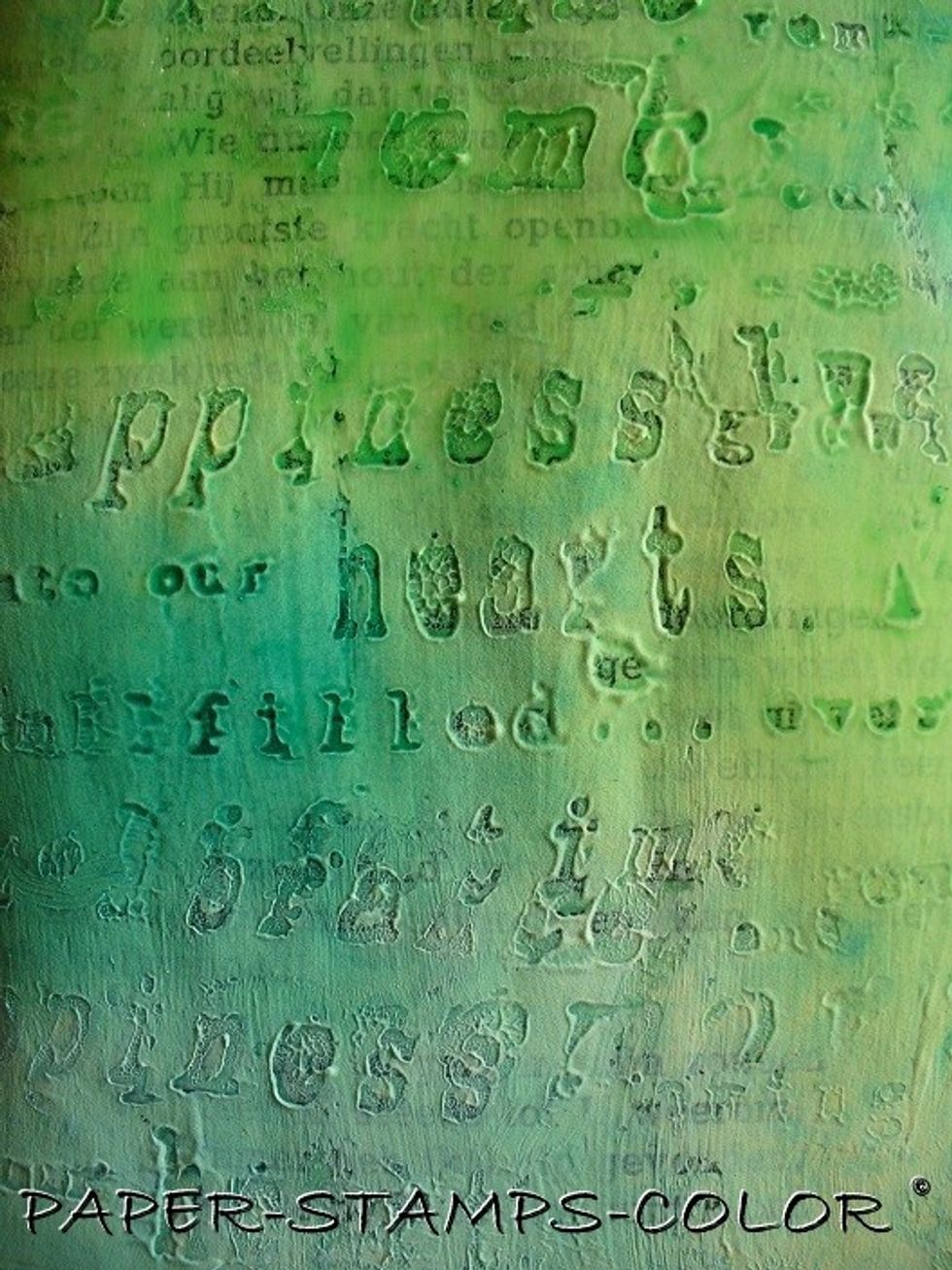 I like how the color enhances the stamped script.