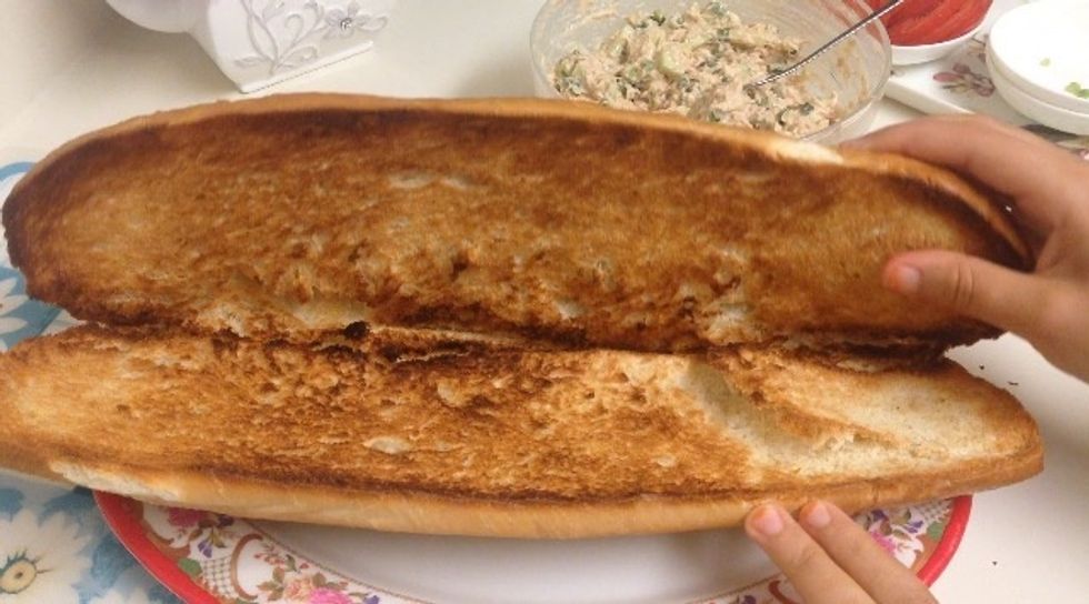 I like my bread to be toasted, but this step is optional.