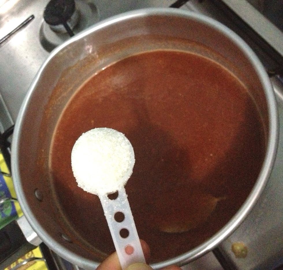 I like my tomato ketchup sweeter, so I add in 2 tbsp of granulated sugar