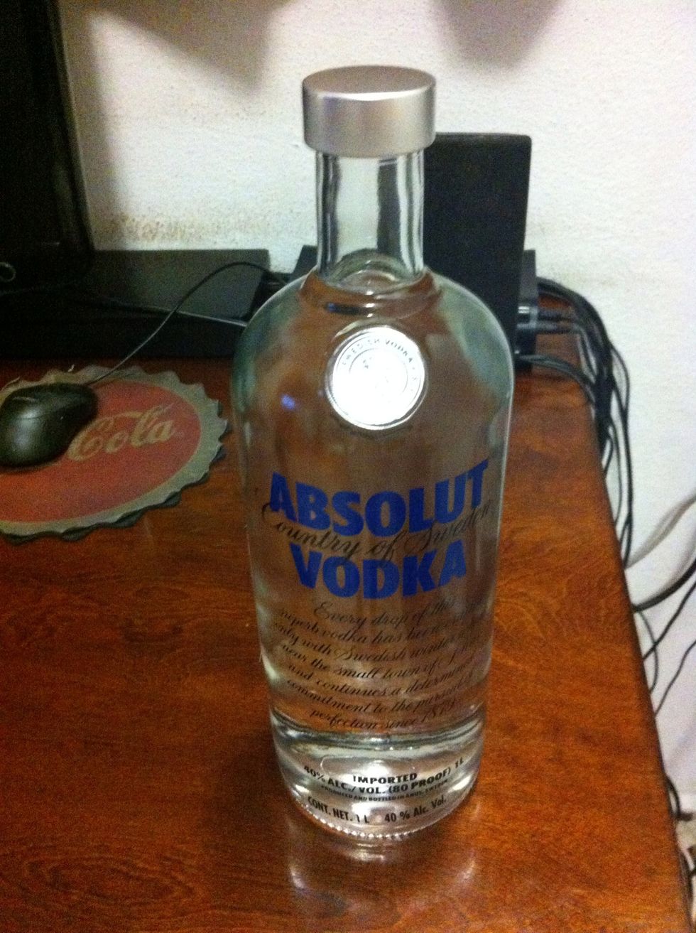 I like the Absolut vodka, because it has a huge neck and the candy fit very easily.