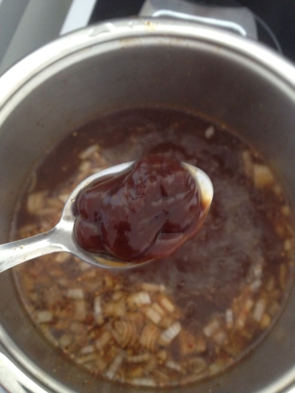 I like to add 4 more tablespoons of barbecue sauce
