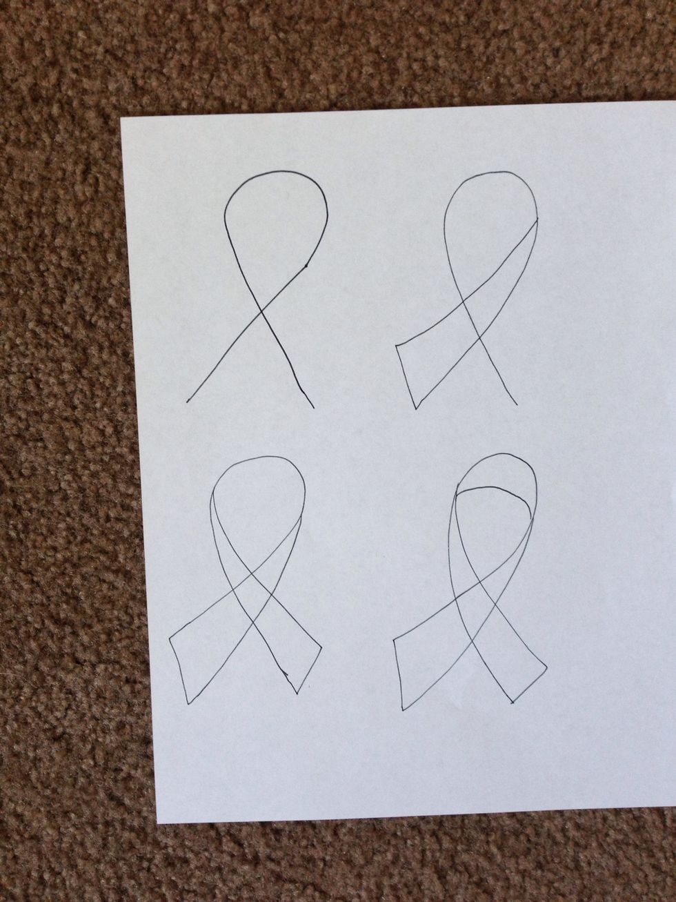 I like to add a cancer ribbon. Here are simple instructions for how to draw one. You can Google "Cancer awareness ribbon colors" to find out the color for a particular cancer.