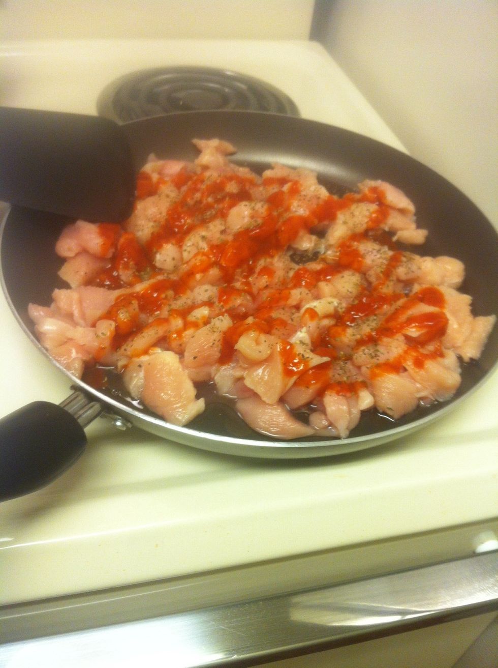 I like to add a little pepper, chopped bay leaves, garlic powder AND Sriracha (mhmmm)!