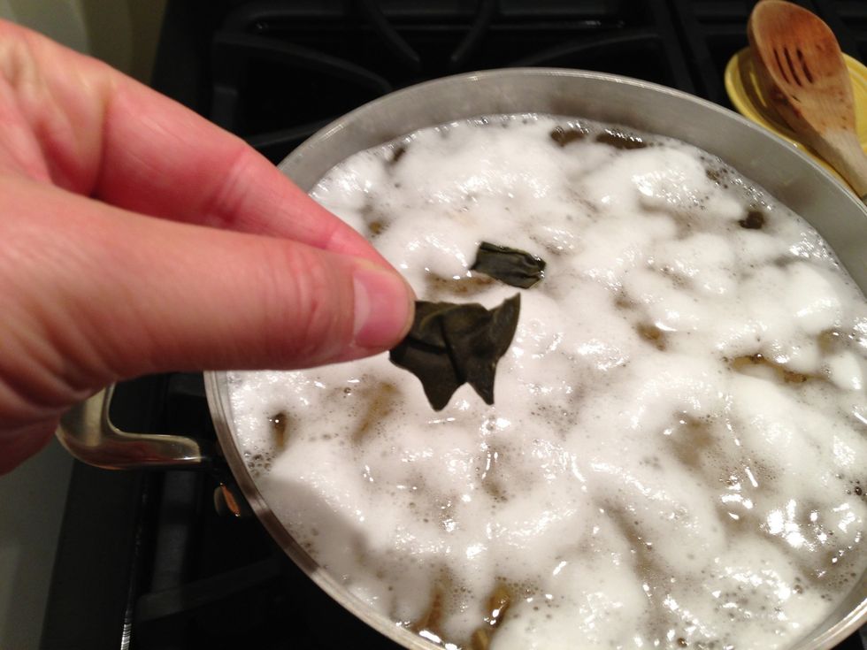 I like to add one postage sized piece of kombu for every cup of beans. This is supposed to make it easier to digest the beans.