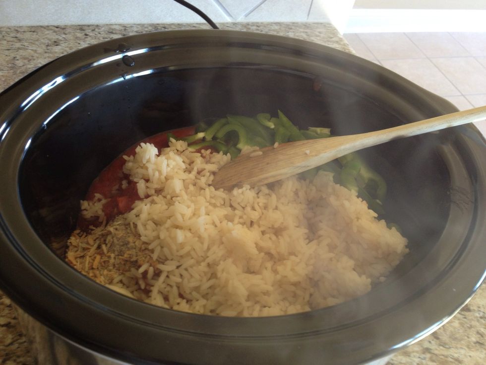 I like to add two cups of water at this point and stir it up