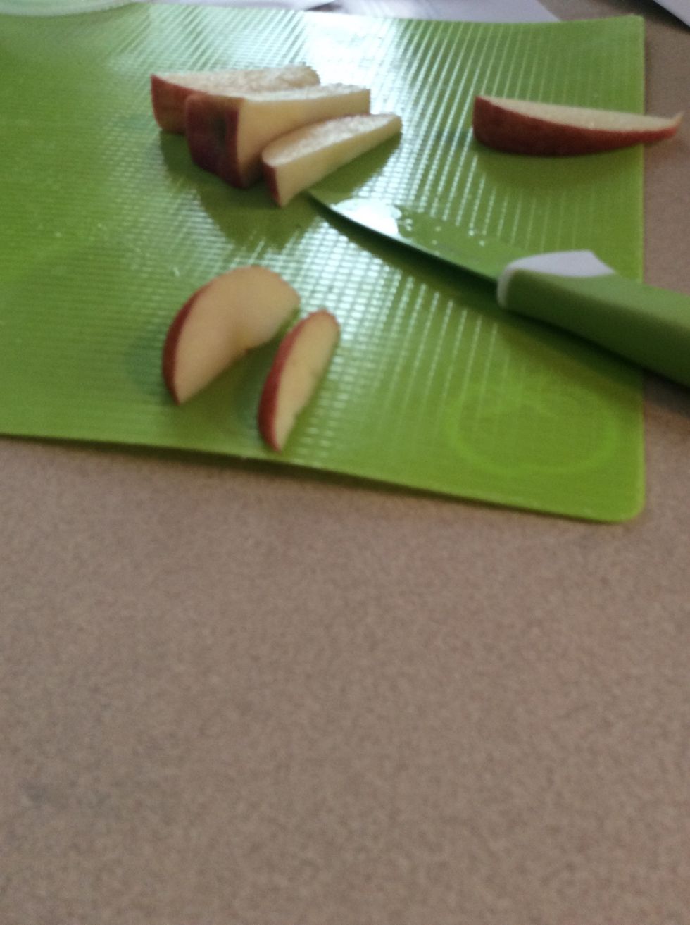I like to cut the end of the Apple but you don't have to