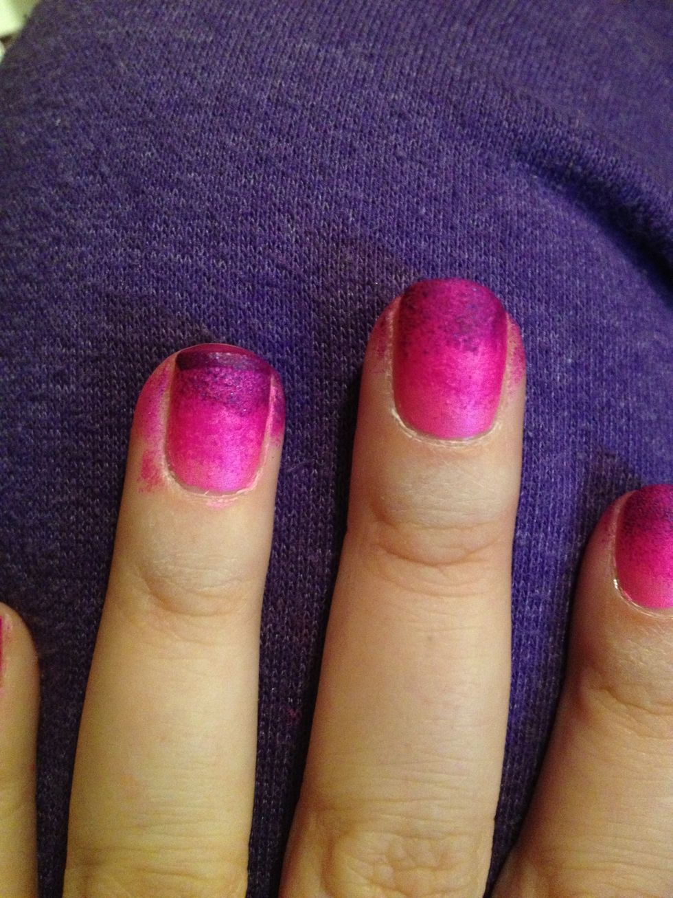 I like to do a strip of the darkest color and blend it down also